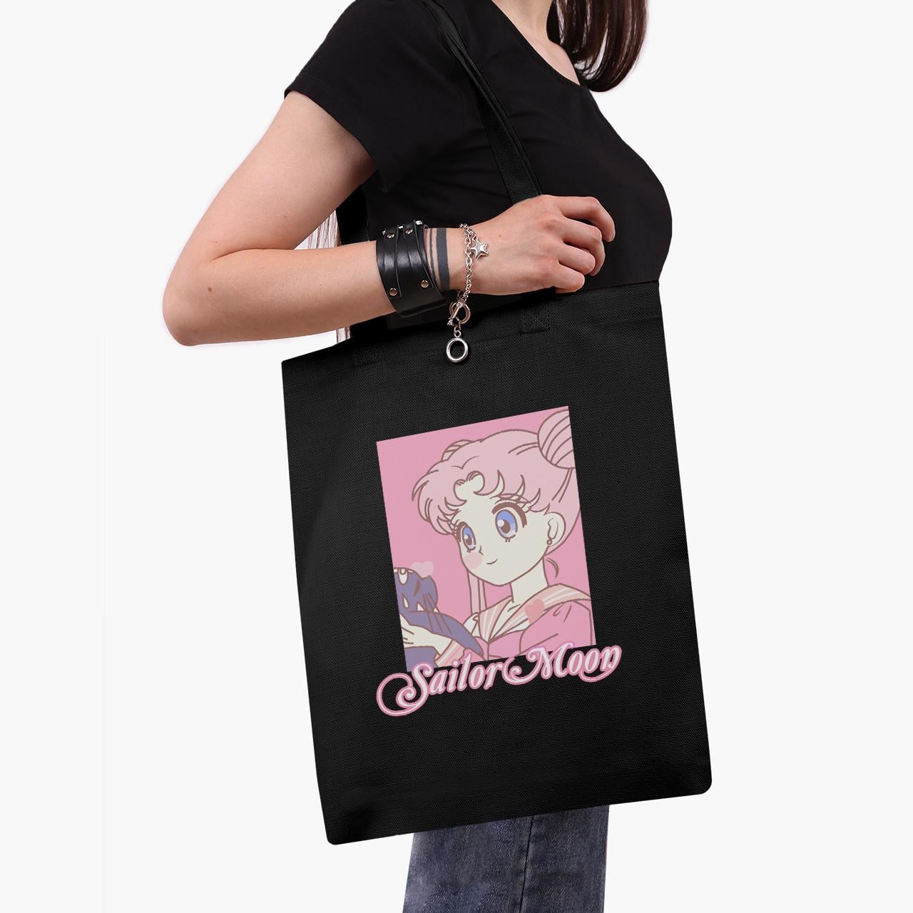 Эко сумка шоппер Sailor Moon 41x35 см Черный (9227-2914-BK)