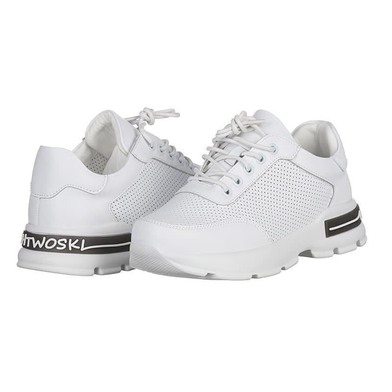 Кроссовки женские Hengji 50-3 кожаные р. 40 Белый (20300)