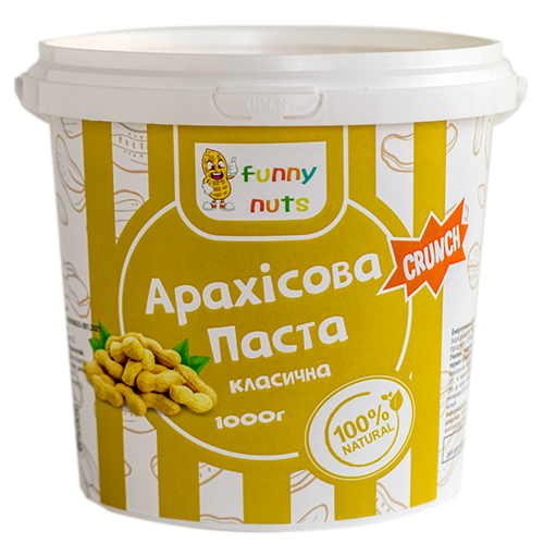 Арахісова паста FunnyNuts класична-кранч 1000 г (1320094017)