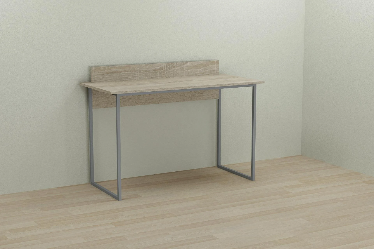 Стол компьютерный Ferrum-decor Скай ДСП 32 мм 75x140x60 см Серый/Дуб Сонома (FRD-101557)
