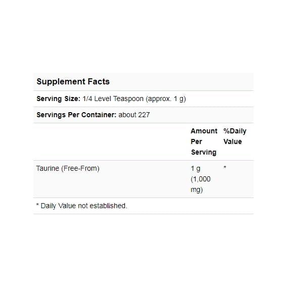 Таурін NOW Foods Taurine Pure Powder 8 oz 227 г 227 порцій NF0260 - фото 4