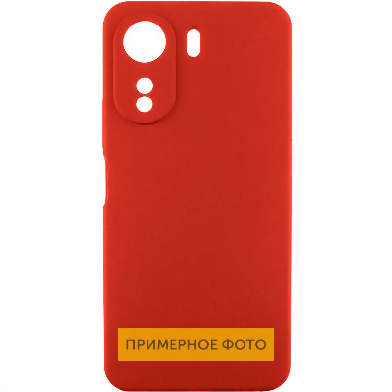 Противоударный чехол TPU GETMAN Liquid Silk Full Camera для Xiaomi Redmi 13C / Poco C65 Красный / Red