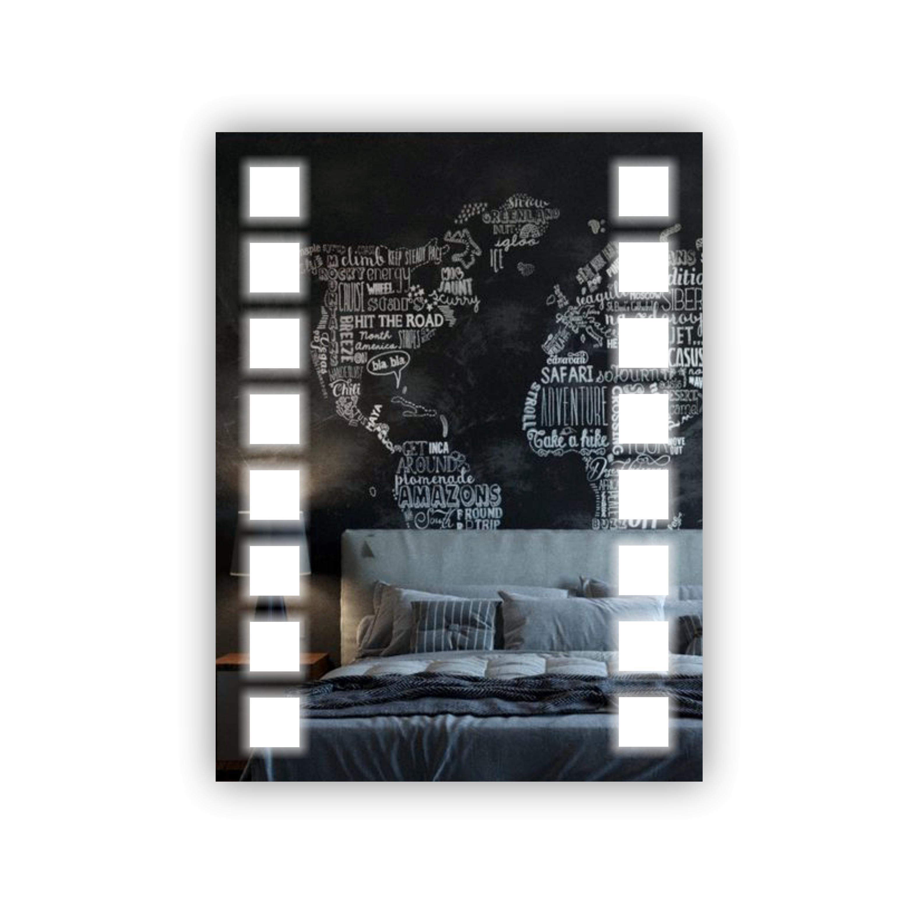 Зеркало с LED подсветкой 600х800 мм (R-026)