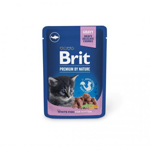 Корм влажный Brit Premium Cat pouch белая рыба 100 г - фото 4 Корм влажный Brit Premium Cat pouch белая рыба 100 г - фото 4