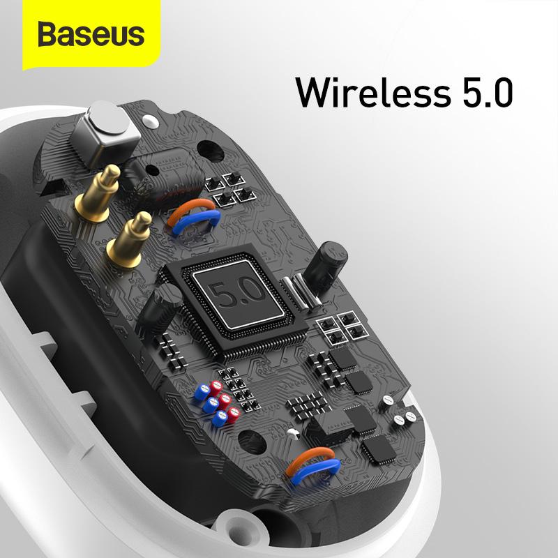 Бездротові навушники Bluetooth BASEUS Encok True Wireless Earphones WM01 Plus NGWM01P-02 White - фото 12