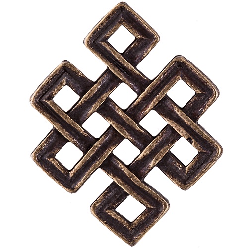 Амулет Amulets of the World Вузол Нескінченності 3,0x2,4x0,3 см Бронзовий (t07015)