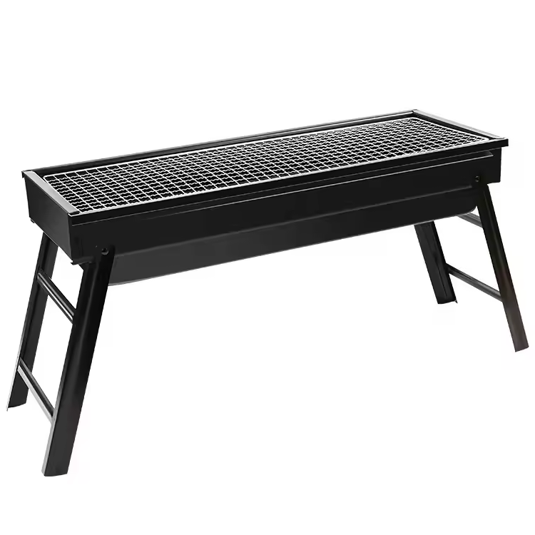 Мангал-гриль складной RIAS TL-600 с решеткой и поддоном 60×22×33 см Black (3_08553)