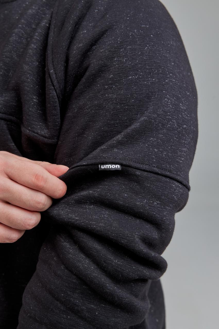 Кофта чоловіча М0143.4 на замку 3XL Чорний флам (636-1-65) - фото 3 Кофта чоловіча М0143.4 на замку 3XL Чорний флам (636-1-65) - фото 3