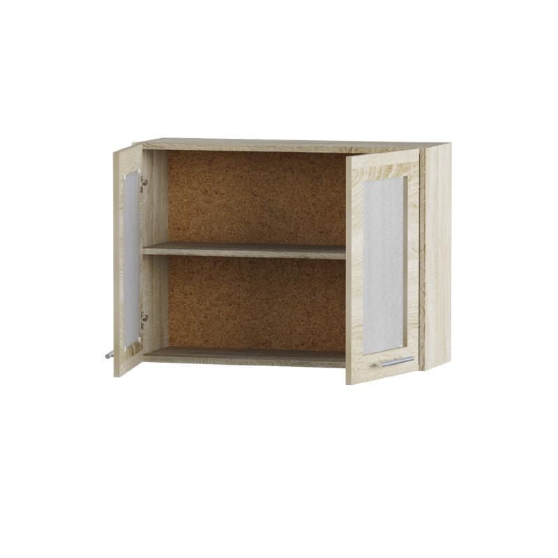 Кухонный модуль Эверест Эко 80 Верх Витрина 800х575х296 мм Сонома/Сонома (ЕКО-302)