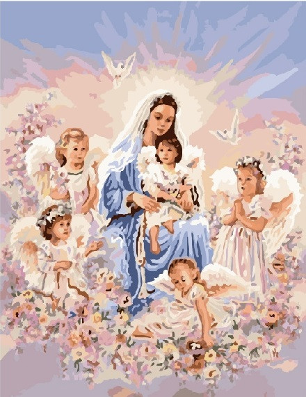 Картина по номерам Brushme Дева и ангелы (GX7401)