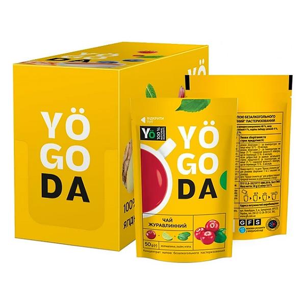 Напій концентрований YOGODA чай журавлиний з лаймом та м'ятою 50 г 12 шт. (20024428) - фото 2