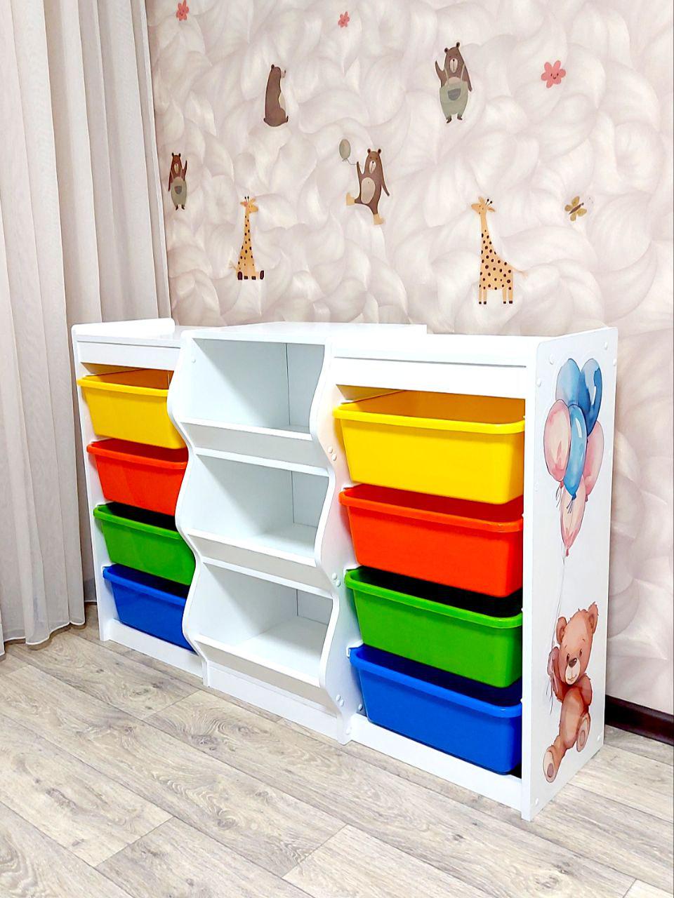 Органайзер для детских игрушек 2в1 с контейнерами и полками - фото 6 Органайзер для детских игрушек 2в1 с контейнерами и полками - фото 6