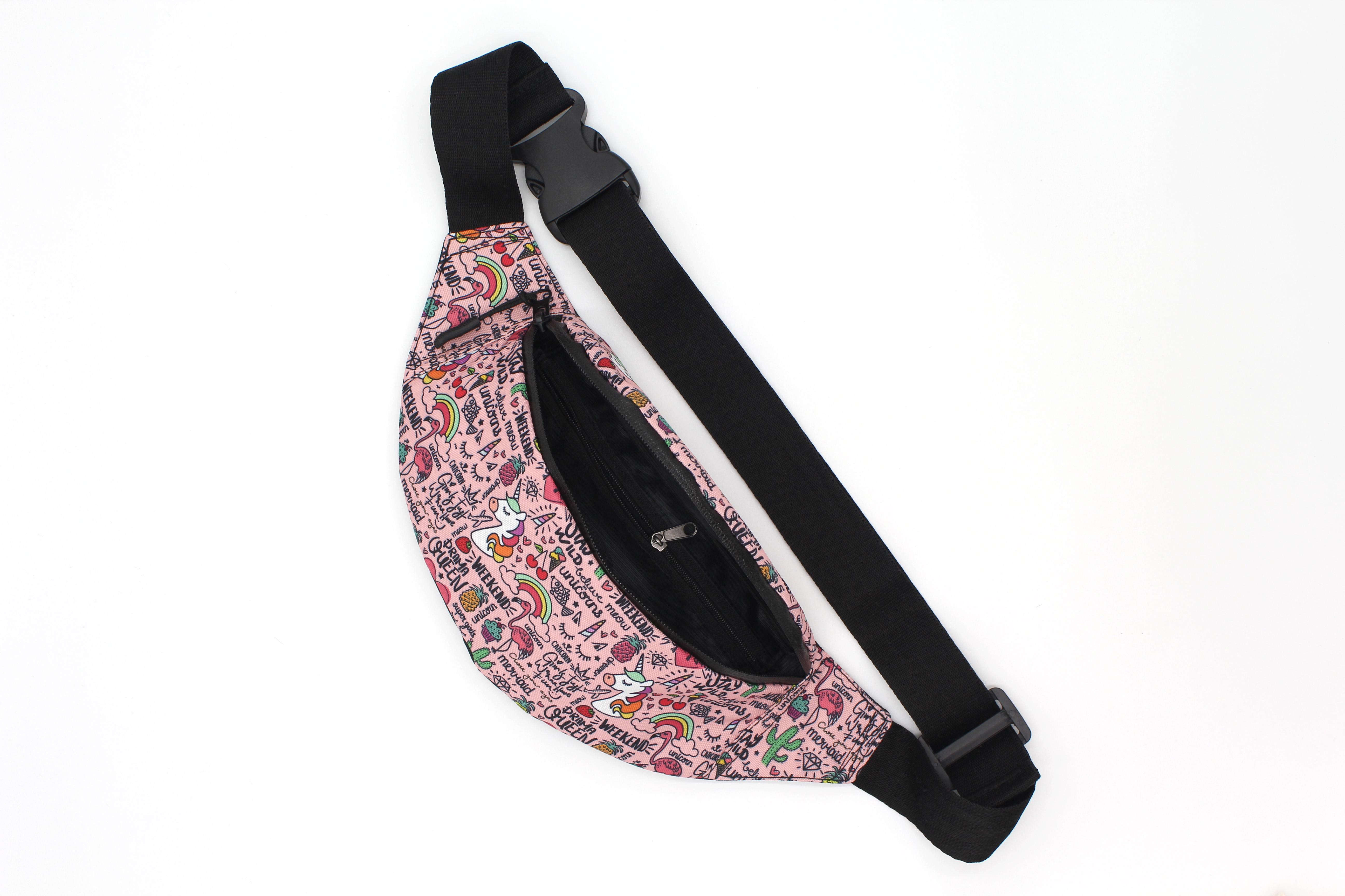 Сумка бананка для дівчинки Єдинорожки фламінго (BT-0238) - фото 5 Сумка бананка для дівчинки Єдинорожки фламінго (BT-0238) - фото 5