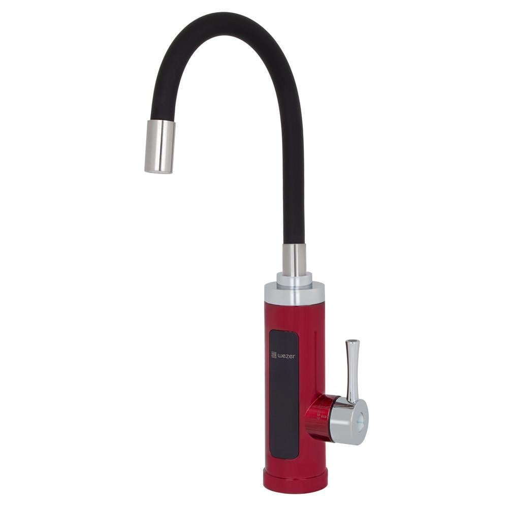 Проточный водонагреватель для кухни Wezer SDR-G16T гибкий излив датчик температуры 3,3 кВт Red (1055375)