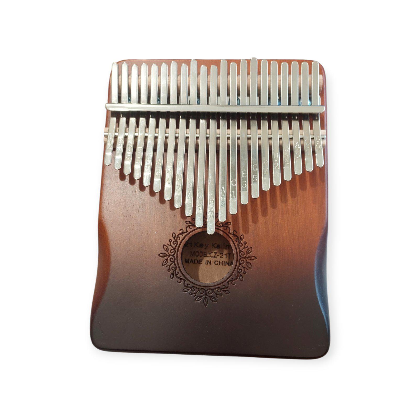 Калімба з резонатором Kalimba на 21 язичків Ручне фортепіано Темно-коричневий (K-21-22TK)