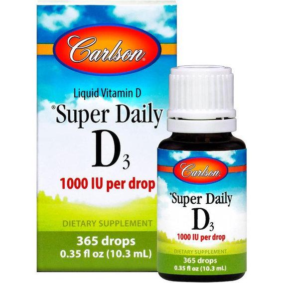 Витамин D Carlson Labs Super Daily D3 1,000 IU 0,35 ун. 10,3 мл