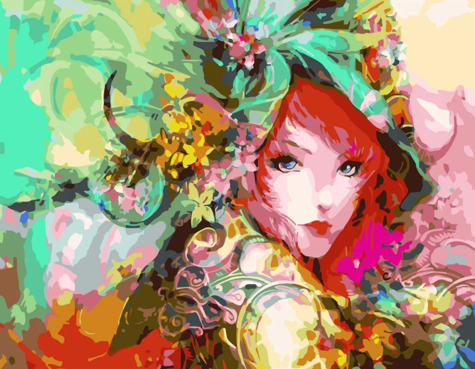 Картина по номерам Strateg Лесная Мавка 40x50 см (GS349)