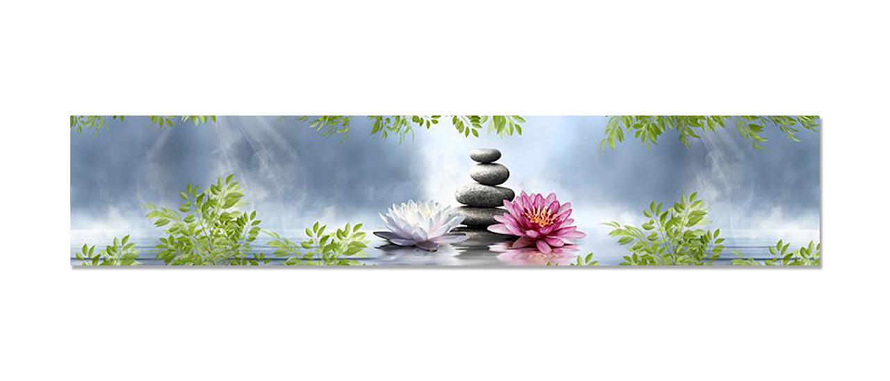 Наклейка виниловая на кухню Zatarga Лотосы и Камни 600х3000 мм (1294193317)