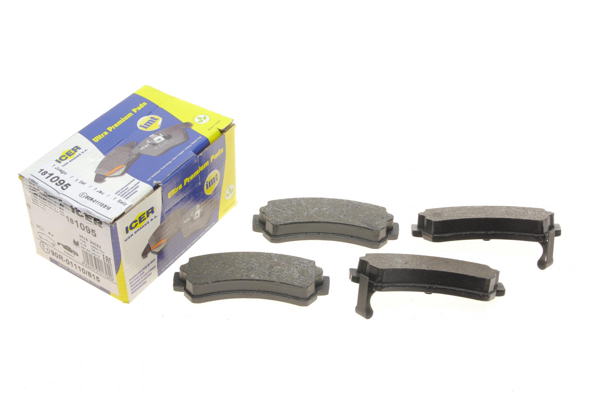 Колодки тормозные задние ICER для Nissan Almera 95-00 (181095)