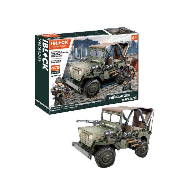 Конструктор дитячий IBLOCK Військові баталії PL-921-356 475 деталей 2 фігурки у комплекті