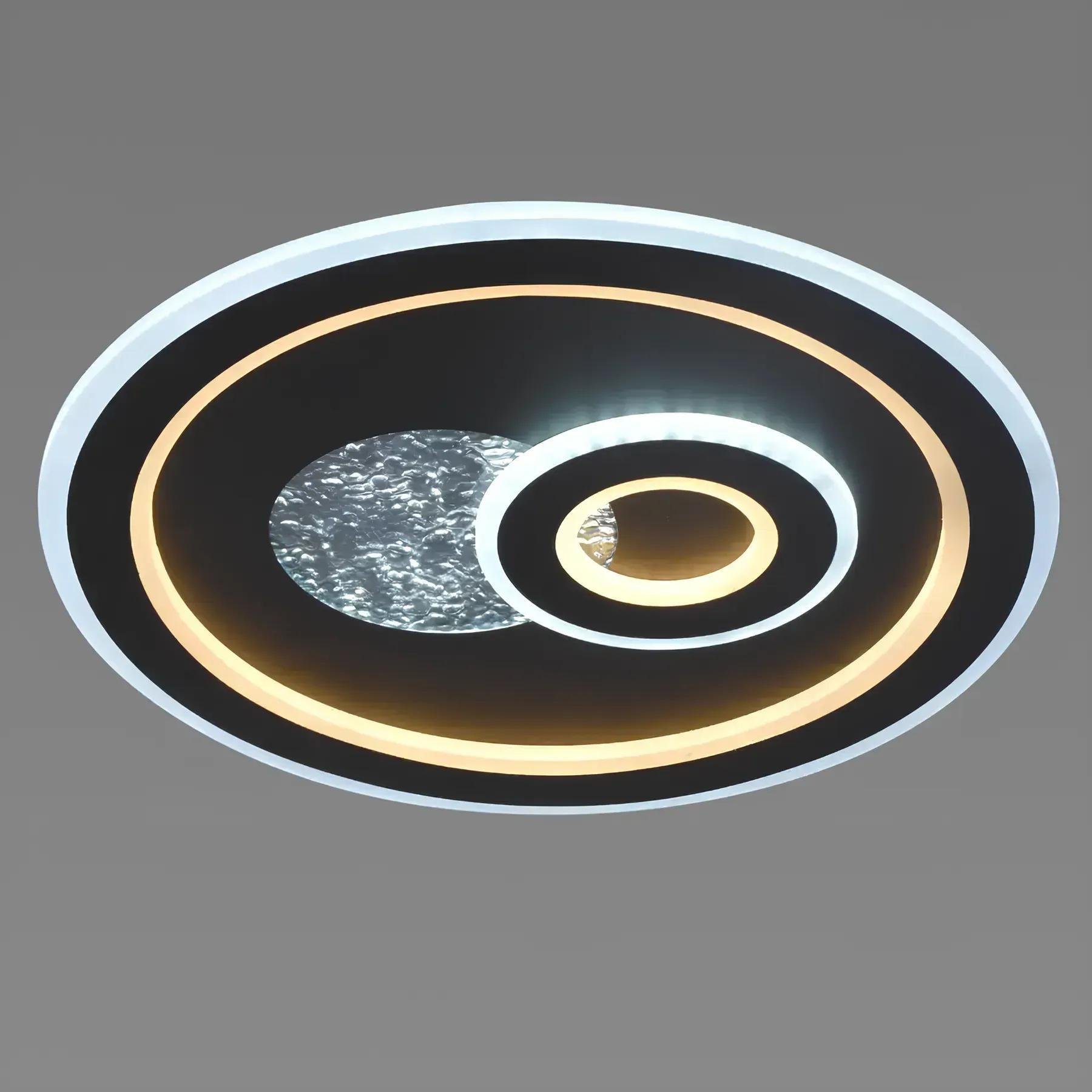 LED-люстра потолочная Valeso с пультом и круглым плафоном 3000/6000К IP20 110W Черный (V-5311 B)