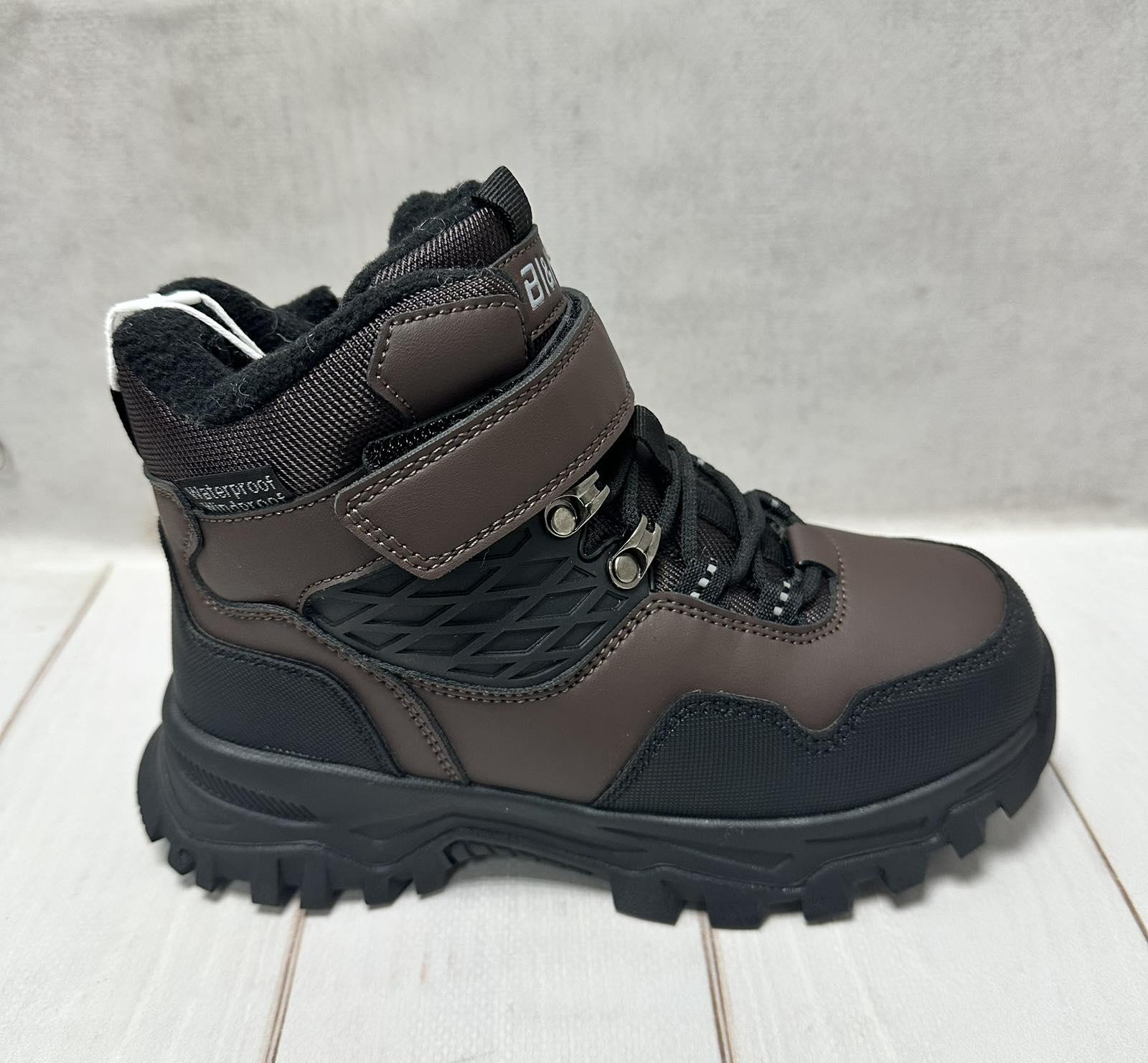 Черевики дитячі зимові TOM.M на овчині водовідштовхуючі р. 36/23,5 см Коричневий