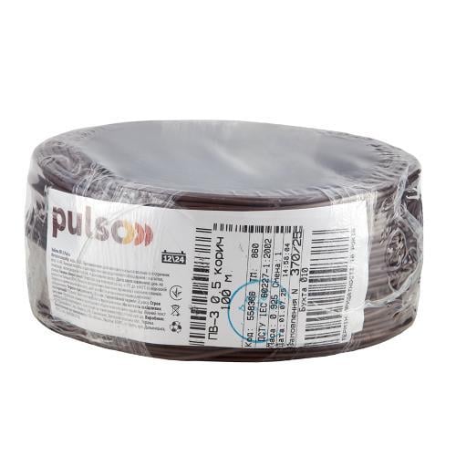 Провід гнучкий PULSO ПВ-3 0,5 кв. мм бухта 100 м Коричневий (00000065463) Провід гнучкий PULSO ПВ-3 0,5 кв. мм бухта 100 м Коричневий (00000065463)