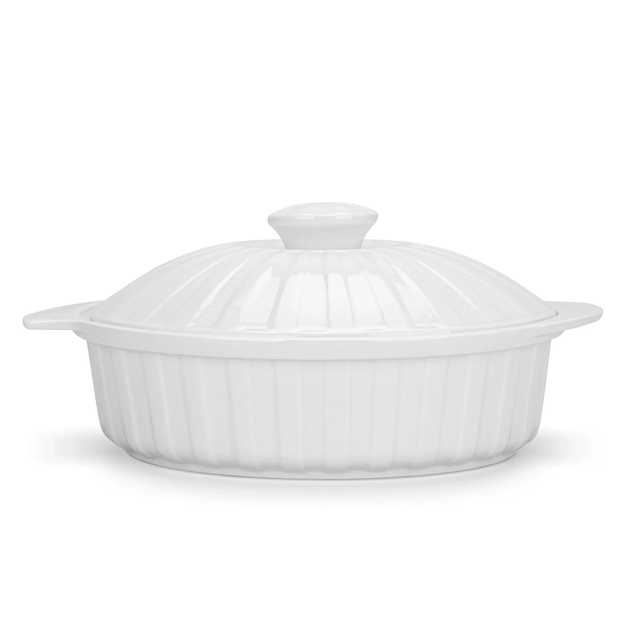 Форма овальная для запекания Fissman Horeca 23,5x21x7,5 см 1600 мл из фарфора (14174) - фото 2