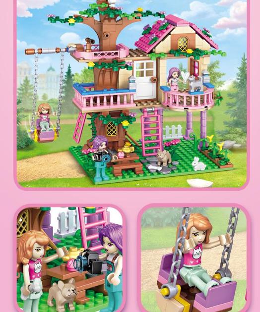 Конструктор для девочек Girls Friends Домик на дереве с куклами и животными 504 дет. - фото 7 Конструктор для девочек Girls Friends Домик на дереве с куклами и животными 504 дет. - фото 7