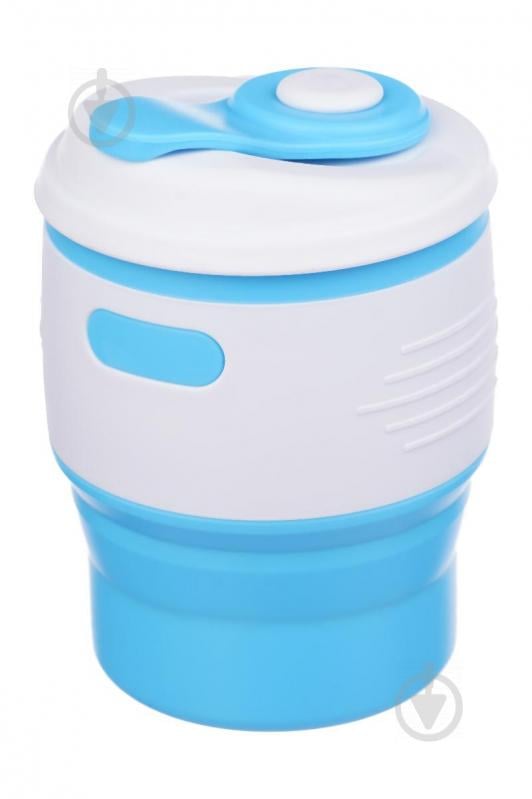 Складной силиконовый стакан с крышкой Tonna Barrel SKY