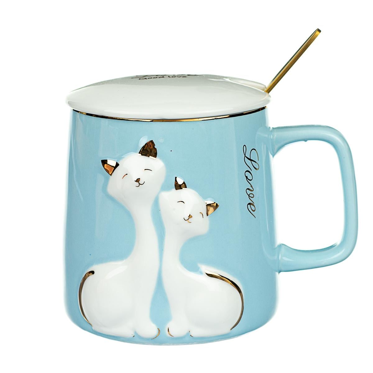 Керамическая чашка Elisey Sweet couple 350 мл Голубой (8805-010)