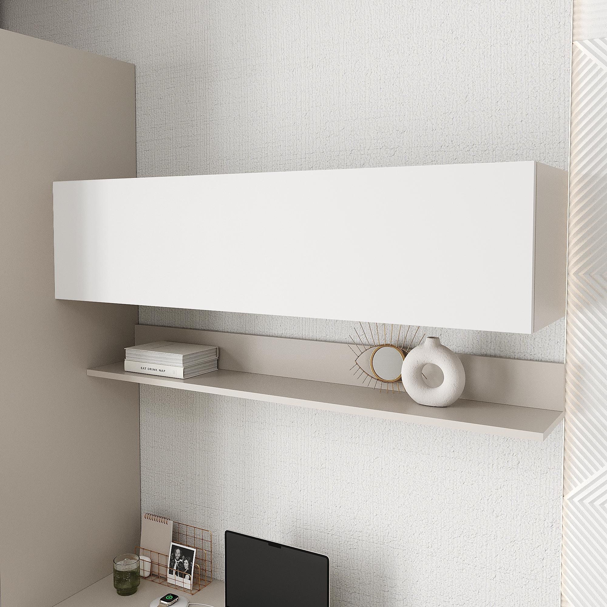 Полиця книжкова підвісна Ейр ПК-11 Ейр 300х1200х300 мм Кашемір/Білий (28550613)