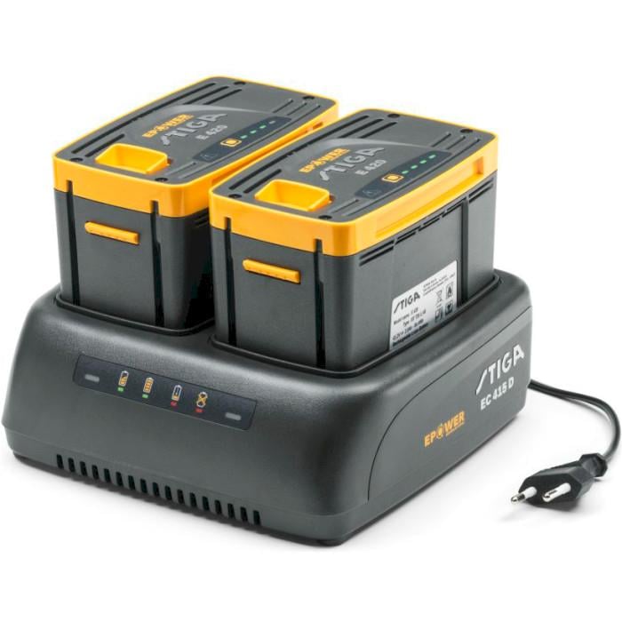 Зарядний пристрій Stiga EC415D E-Power 48V 1,5A подвійний для літій-іонних акумуляторів (626642) - фото 4 Зарядний пристрій Stiga EC415D E-Power 48V 1,5A подвійний для літій-іонних акумуляторів (626642) - фото 4