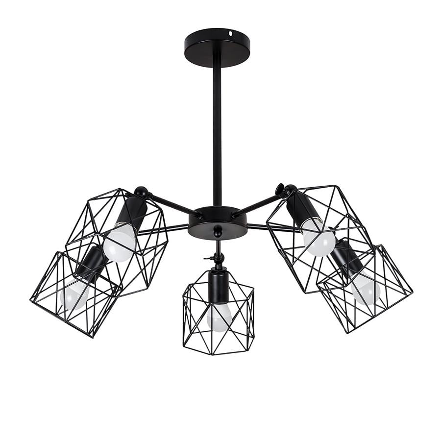 Люстра потолочная в стиле лофт Levistella 752F101-5 BK Черный