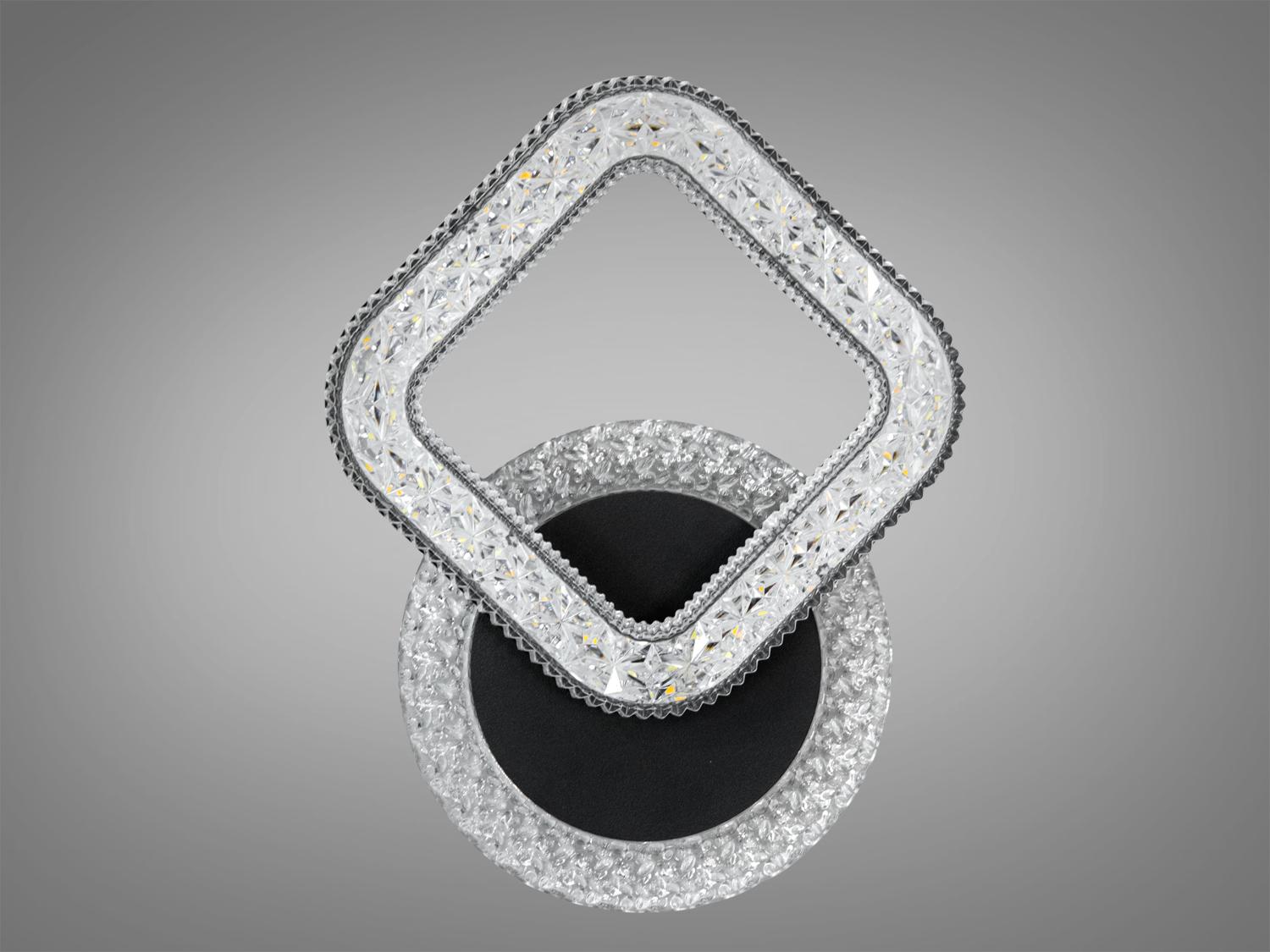 Бра светодиодный с цветной подсветкой 20W Черный (2205/1BK)