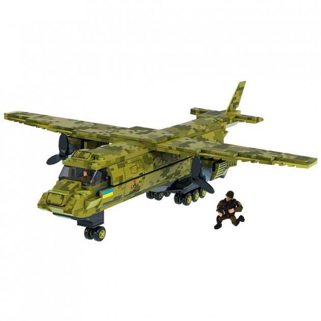 Конструктор дитячий IBLOCK Військовий літак 378 деталей (Dn-PL-921-433)