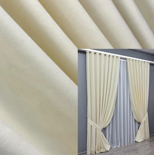Комплект штор микровелюр Petek 1,5х2,9 м 2 шт. Молочный (1830ш 33-0813) - фото 6