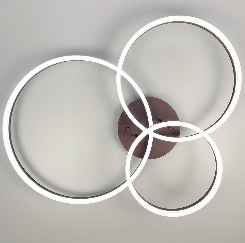 Люстра cтельова LED на 3 кільця Коричневий (A 8008/3 BCoffee) - фото 3 Люстра cтельова LED на 3 кільця Коричневий (A 8008/3 BCoffee) - фото 3