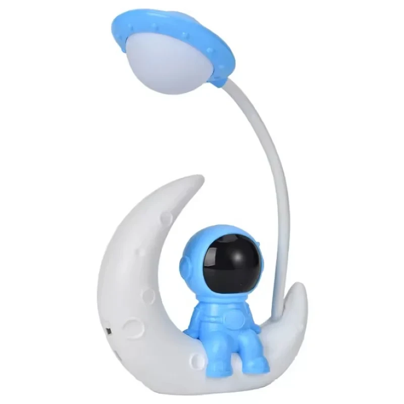 LED-ночник Космонавт на луне USB-кабель поворотный Голубой (MX-00008706Q)