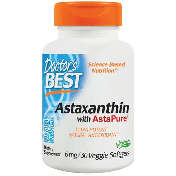 Астаксантин Doctor's Best Astaxanthin with AstaPure 6 mg 30 Caps (DRB-00366)