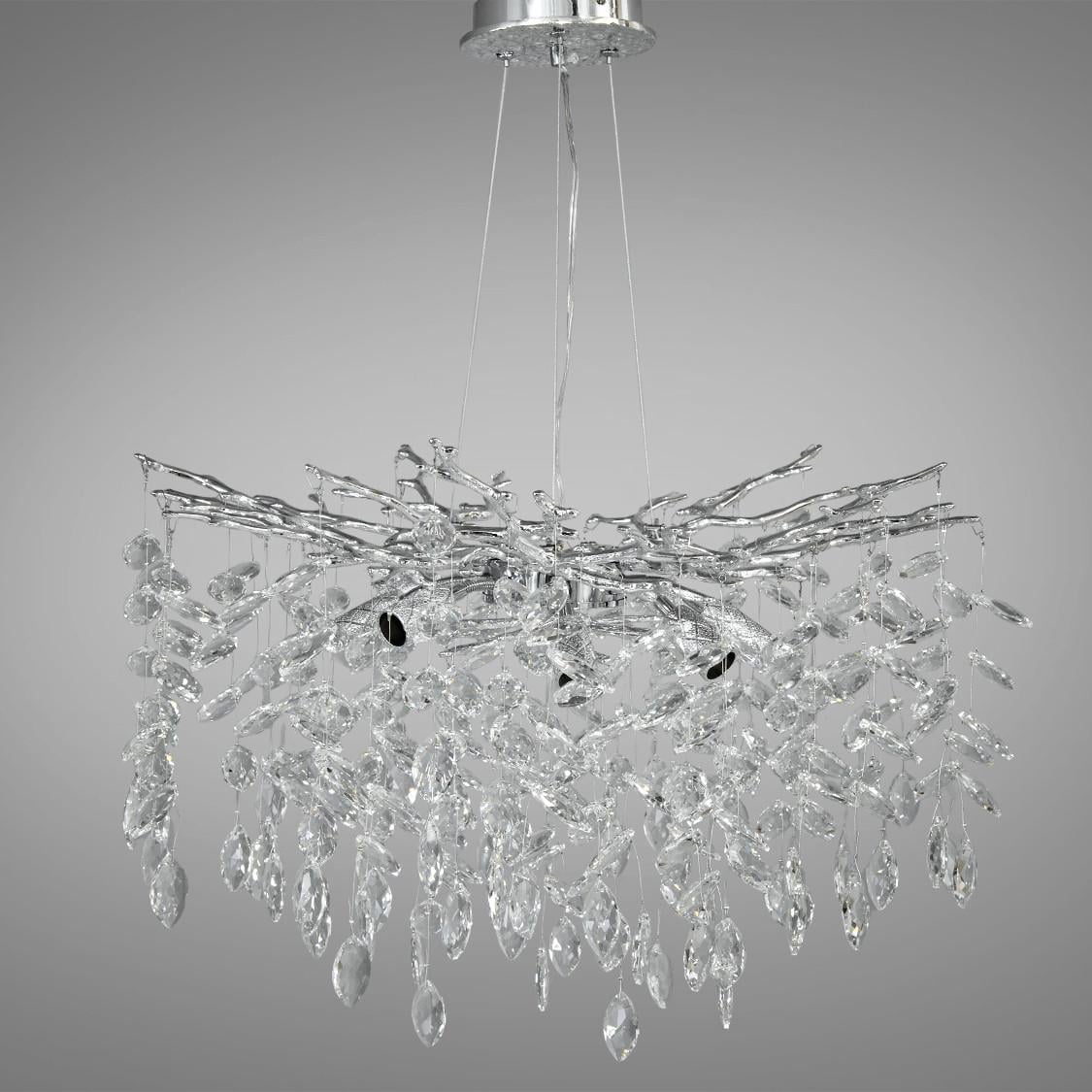 Люстра хрустальная Глициния 608-600CH 8 ламп Хром (30302405)