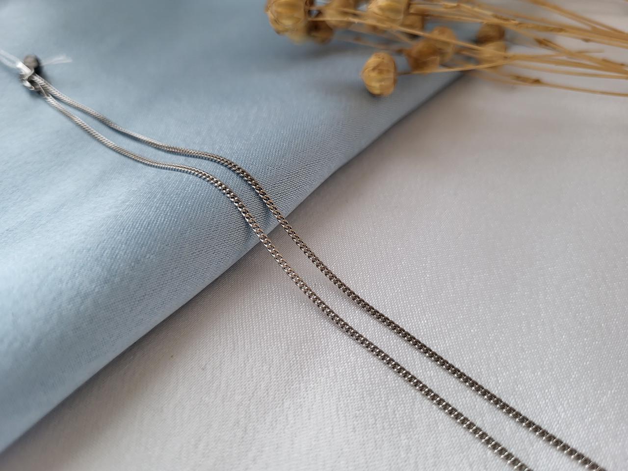 Цепочка серебряная панцирь серебро 925 пробы родированное 2,39 г 45 см (pd40rod)