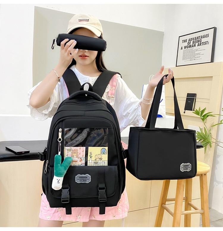 Шкільний рюкзак для дівчинки 3в1 Чорний (CL2426-4) - фото 2 Шкільний рюкзак для дівчинки 3в1 Чорний (CL2426-4) - фото 2