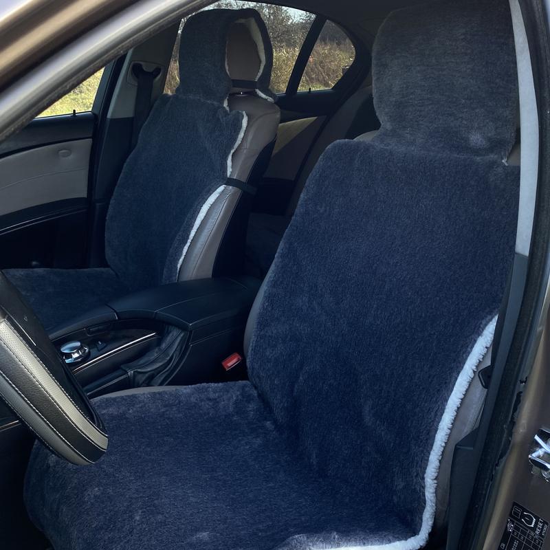 Накидка на сиденье автомобиля из овчины Sheepskin эко-шерсть 2 шт. 50 см Серый (417) - фото 3 Накидка на сиденье автомобиля из овчины Sheepskin эко-шерсть 2 шт. 50 см Серый (417) - фото 3