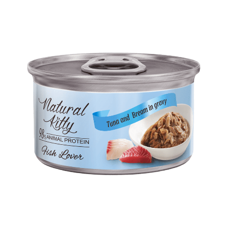 Корм вологий для котів Natural Kitty з диким тунцем та лящем у соусі 70 г (NKT240302)