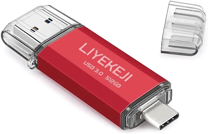 Флеш-накопитель USB C LIYEKEJI 512 ГБ 2в1 3.0 (2919683362) Флеш-накопитель USB C LIYEKEJI 512 ГБ 2в1 3.0 (2919683362)