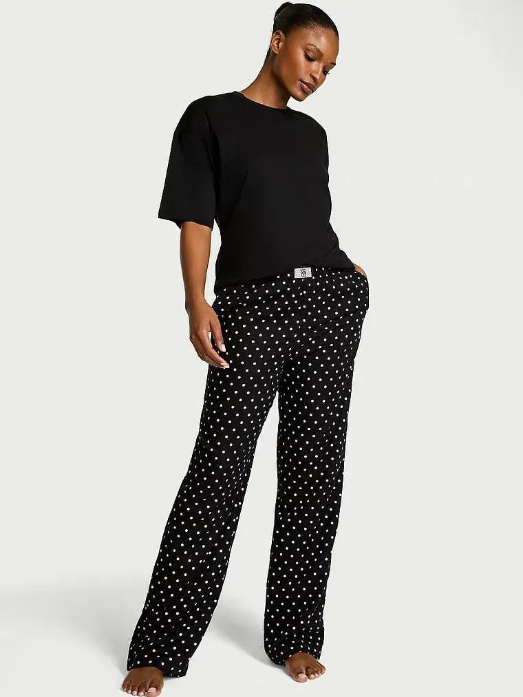 Піжама фланелева Victoria's Secret Flannel Short-Sleeve Long Tee-Jama Set Regular S Чорний (29978143D) Піжама фланелева Victoria's Secret Flannel Short-Sleeve Long Tee-Jama Set Regular S Чорний (29978143D)