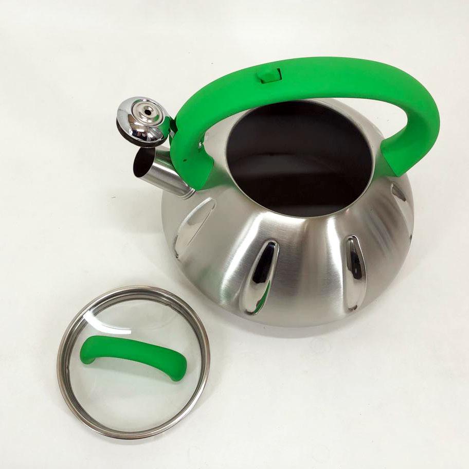Чайник із свистком Unique UN-5304 3 л Зелений (ws56289-2) - фото 2 Чайник із свистком Unique UN-5304 3 л Зелений (ws56289-2) - фото 2