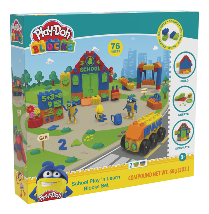 Ігровий набір для ліплення Hasbro Play-Doh School Play and Learn Blocks Set (14366134)