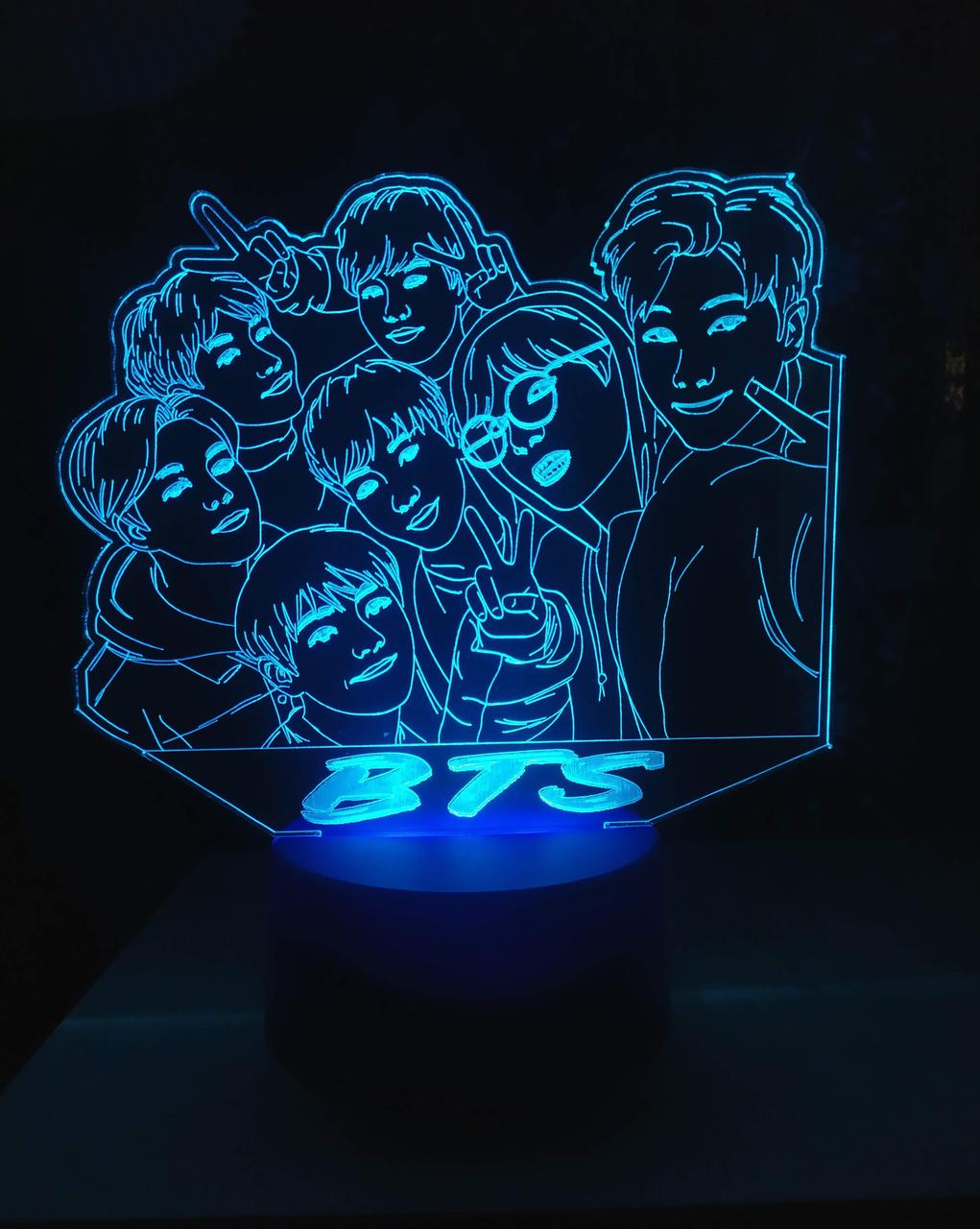 3D-нічник BTS/K-POP кілька підсвіток/на батарейці (1840431154) 3D-нічник BTS/K-POP кілька підсвіток/на батарейці (1840431154)
